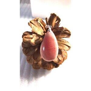 Beautiful Rhodochrosite Teardrop Pendant